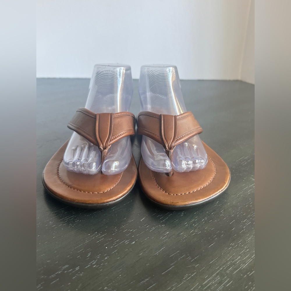 Coach Parker VTG Men’s Brown Leather Flip Flops. Sz 8M - Picture 3 of 10